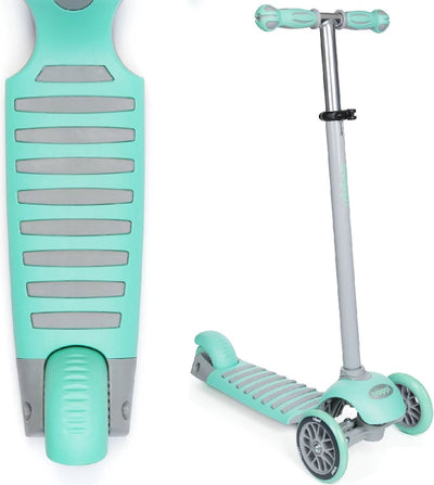 Trottinette pour enfants Boppi à trois roues - guidon réglable - frein à talon extra large (vert)