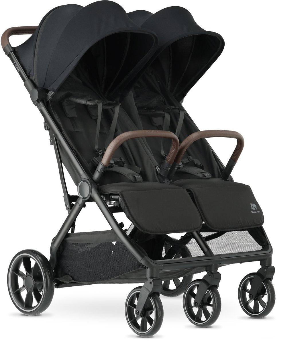 Deryan luxe rolo x2 xl v2 double buggy - duo buggy - noir