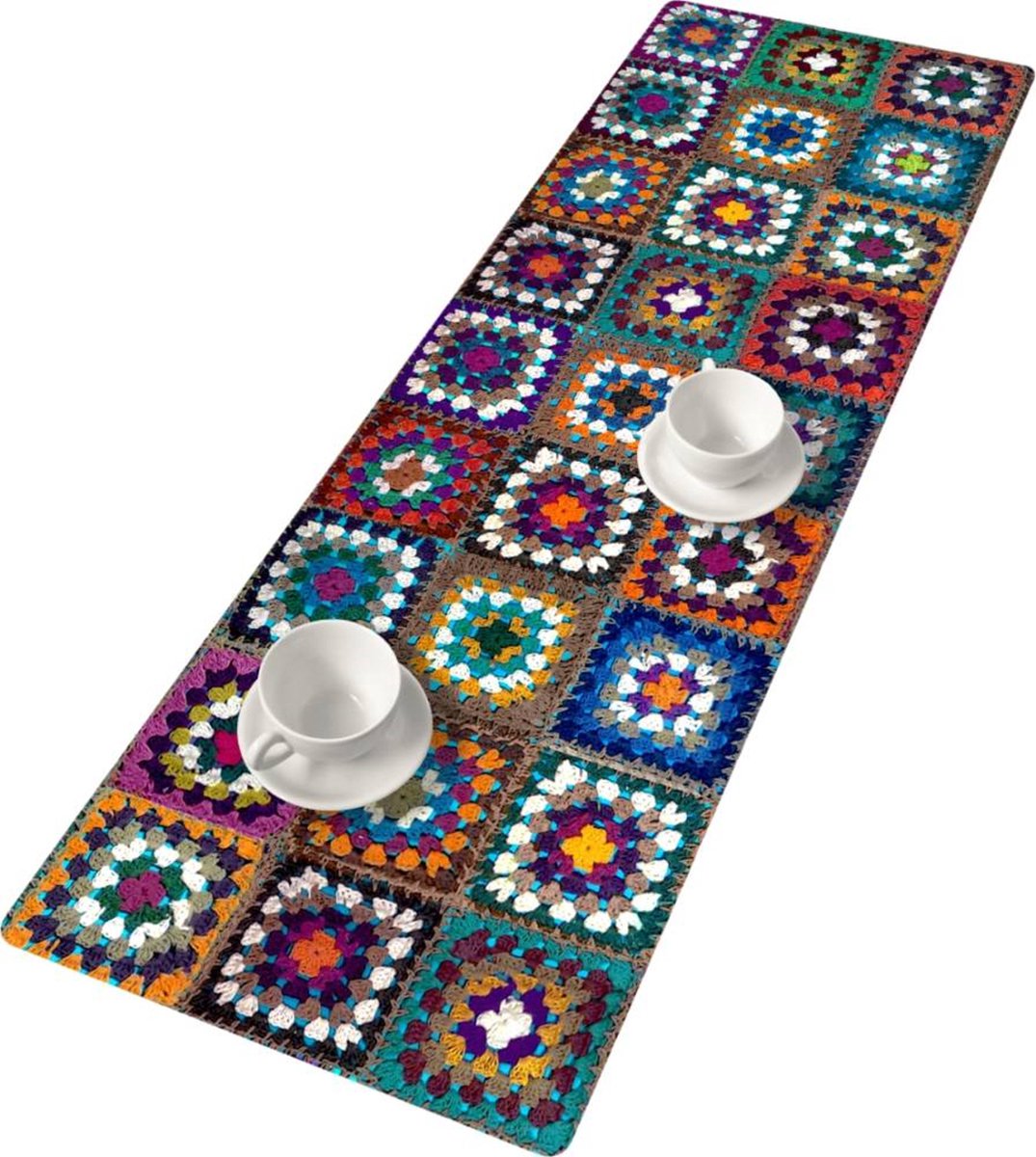 Bertoni - nappe chemin de table - feutre - 115x40cm - motif imprimé frania