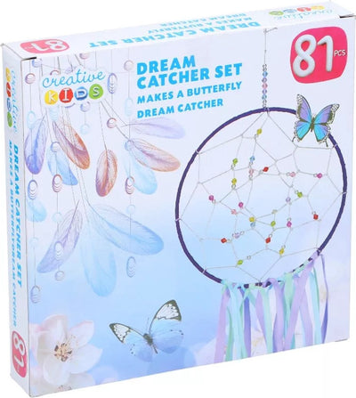 Ensemble d'artisanat créatif attrape-rêves pour enfants 81 pièces - ensemble de bricolage attrape-rêves avec perles, plumes et ruban - paquet d'artisanat pour enfants