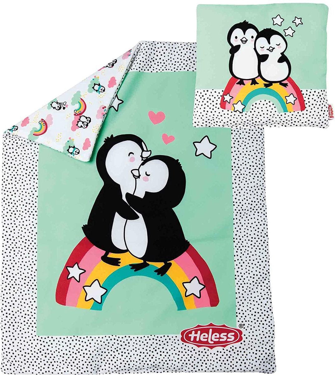 Pengouin de couverture de poupée avec oreiller