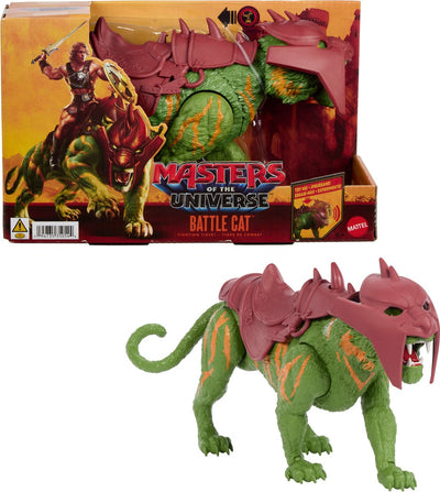 Figurine de chat de combat du film Les Maîtres de l'univers 2026 - avec morsure et 5 sons rugissants différents - tigre en armure