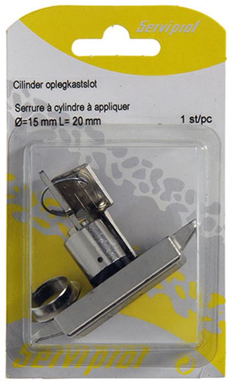 Mack 1014018 - serrure d'armoire à cylindre en saillie ø 15 mm l20 mm | 5 pièces
