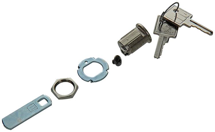 Mack 1014020 - serrure pour armoire aux lettres nickelée 20 mm | 5 pièces