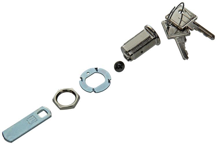 Mack 1014021 - serrure pour armoire aux lettres nickelée 25 mm | 5 pièces