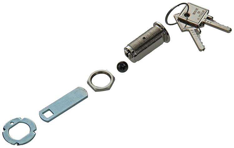 Mack 1014022 - serrure pour armoire aux lettres nickelée 30 mm | 5 pièces