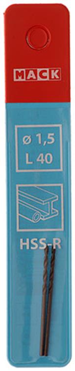 Mack 1018176 - foret universel hss r ø 1,5 x 40 mm 2 pcs | 5 pièces
