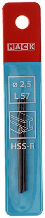 Mack 1018178 - foret universel hss r ø 2,5 x 57 mm 2 pcs | 5 pièces