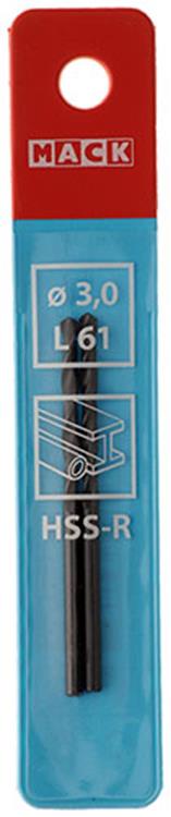 Mack 1018179 - foret universel hss r ø 3,0 x 61 mm 2 pcs | 5 pièces