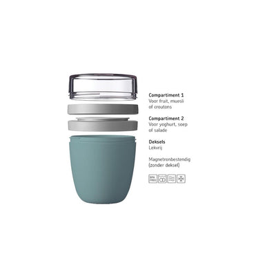 Mépal Lunchpot Ellipse Bleu vif 500 ml 200 ml