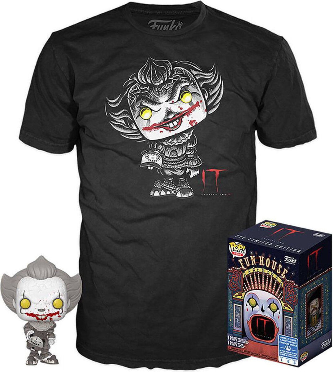 Funko-pop ! it chapitre 2 : ensemble figurine et tee - pennywise exclusive taille m
