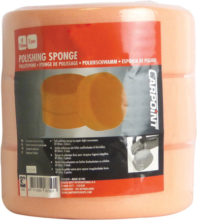 Carpoint éponges de polissage 150mm orange souple 3 pièces