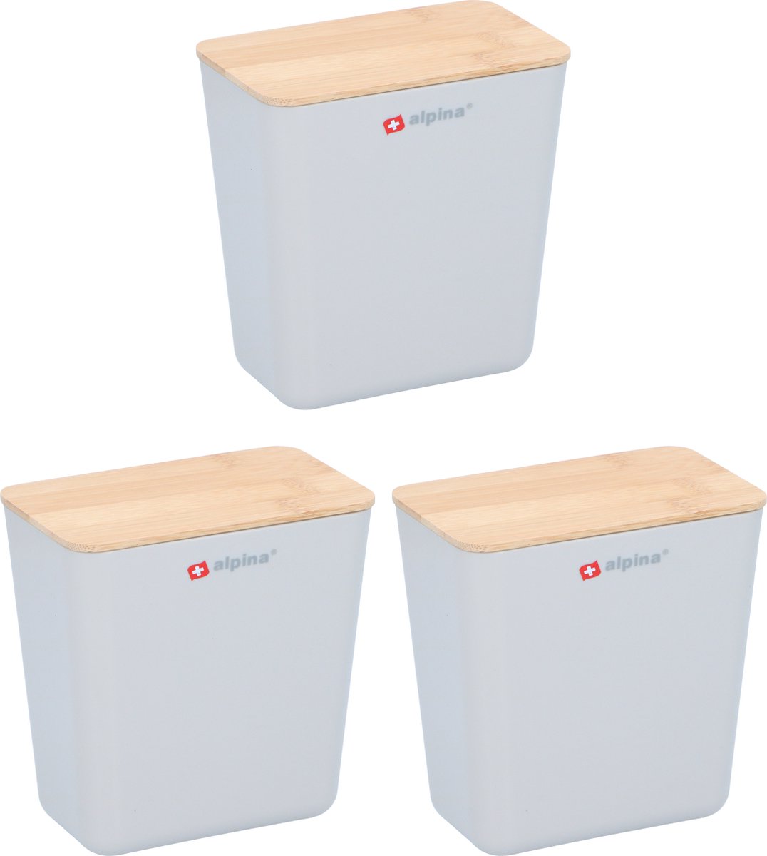 Ensemble de conteneurs de conservation Alpina 3 pièces - conteneurs pour aliments frais 1l - conteneurs de stockage en plastique