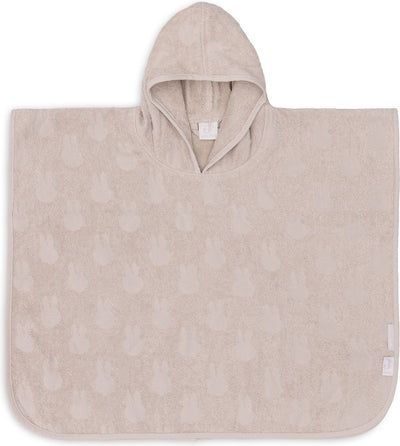 Jollein x Miffy - poncho de bain bébé éponge - cape de bain enfant avec capuche - jacquard miffy - nougat