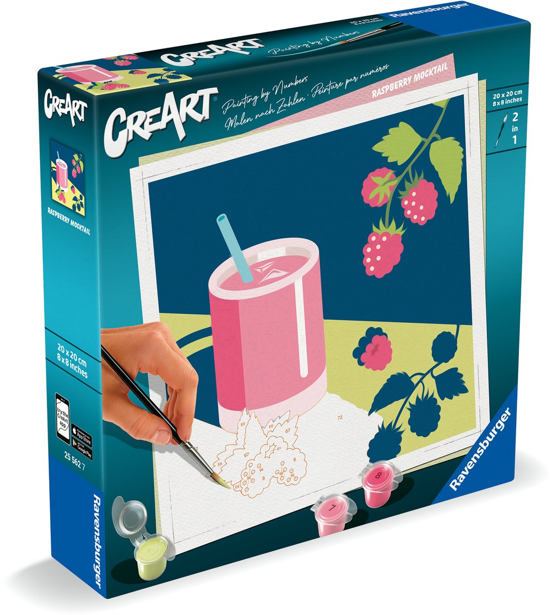 Peinture créative par numéro Ravensburger - framboise