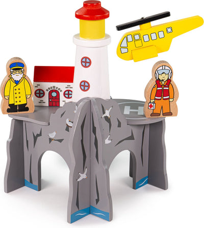 Bigjigs Wooden Rails Lighthouse 4 voies Tunnel
