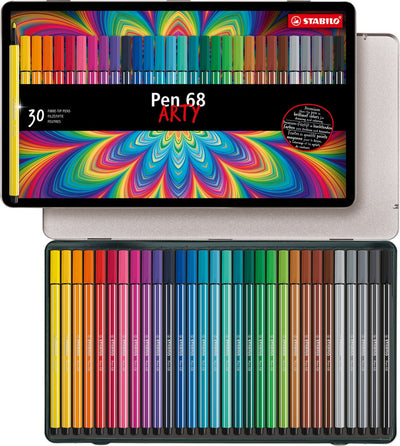 Stabilo Pen 68 en boîte en métal, 30kl.