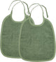 Bavoir Meyco baby uni - paquet de 2 - tissu éponge - vert forêt