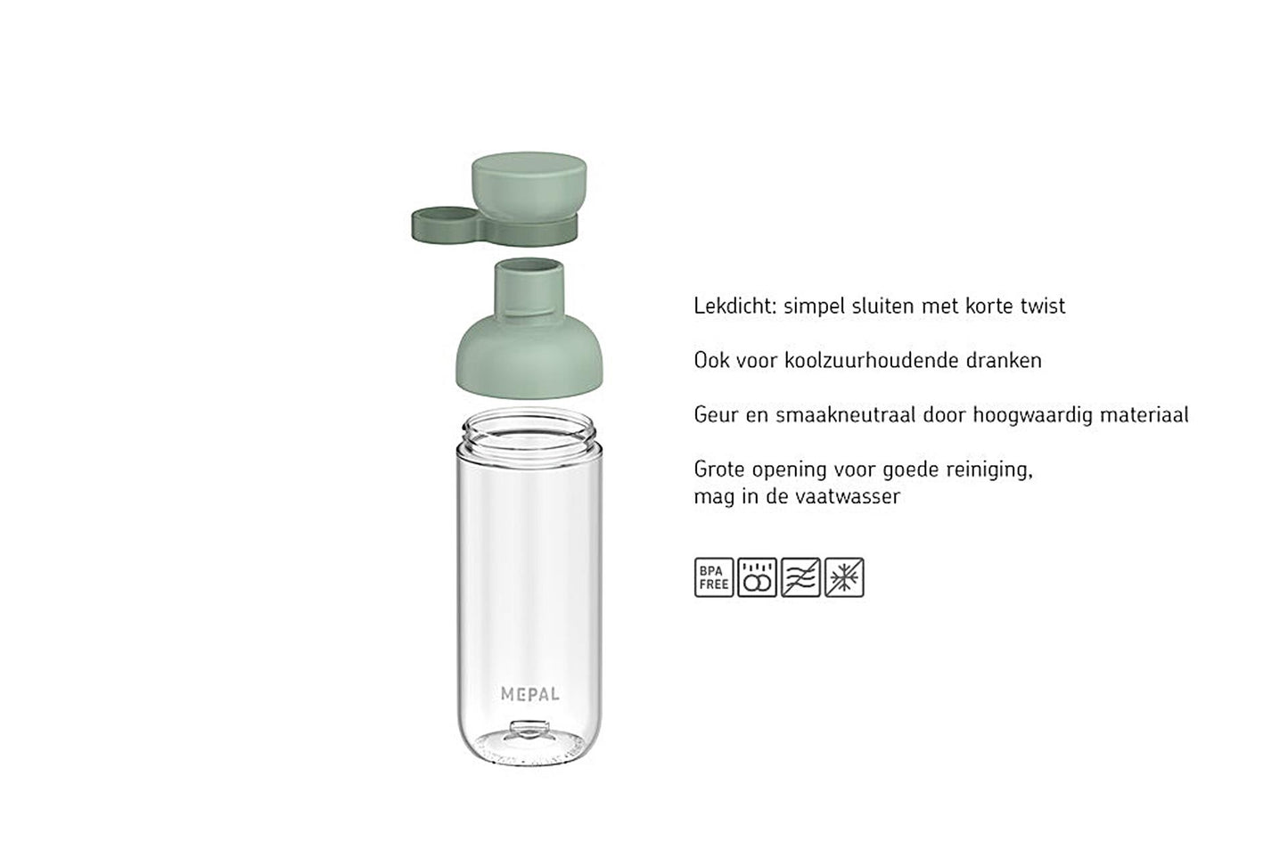Mepal bouteille d'eau vita - bleu vif - 700 ml