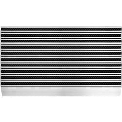 Tapis d'entrée ligne professionnelle profi brush noir, argent