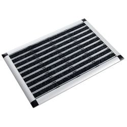 Tapis d'entrée ligne professionnelle élégant anthracite, argent