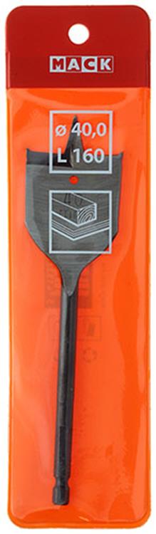 Mack 1018259 - foret à bois plat DIN 7487 ø 40,0 x 160 mm | 5 pièces
