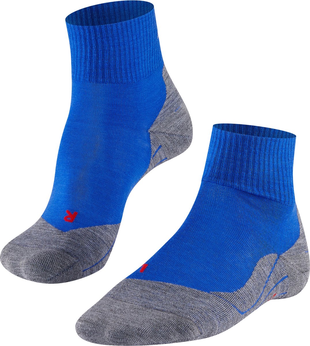 Falke tk5 chaussettes de marche courtes anti-ampoules en laine fine matière fonctionnelle hommes bleu - taille 39-41