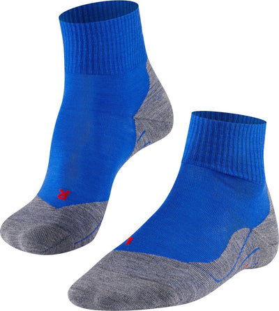 Falke tk5 chaussettes de marche courtes anti-ampoules en laine fine matière fonctionnelle hommes bleu - taille 39-41