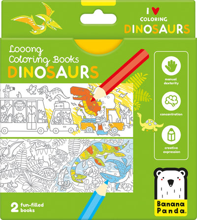 Panda banane - livre de coloriage J'adore les pages à colorier avec des dinosaures