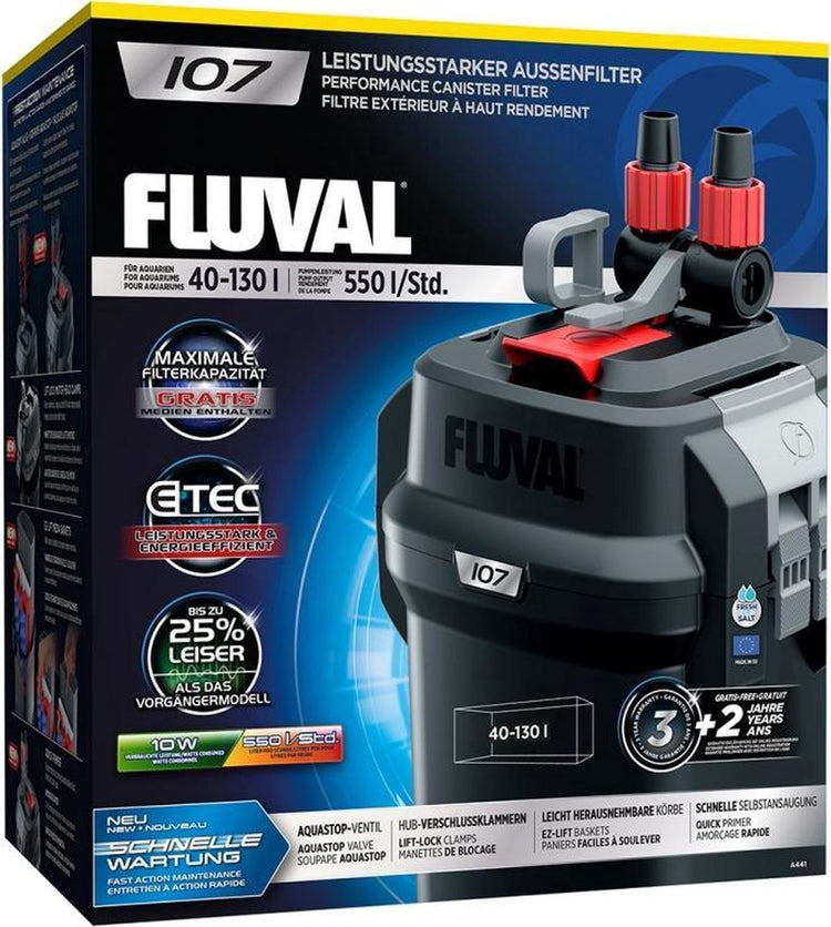 Fluval - filtre d'aquarium - filtre externe - 550 l heures - 40-130 litres