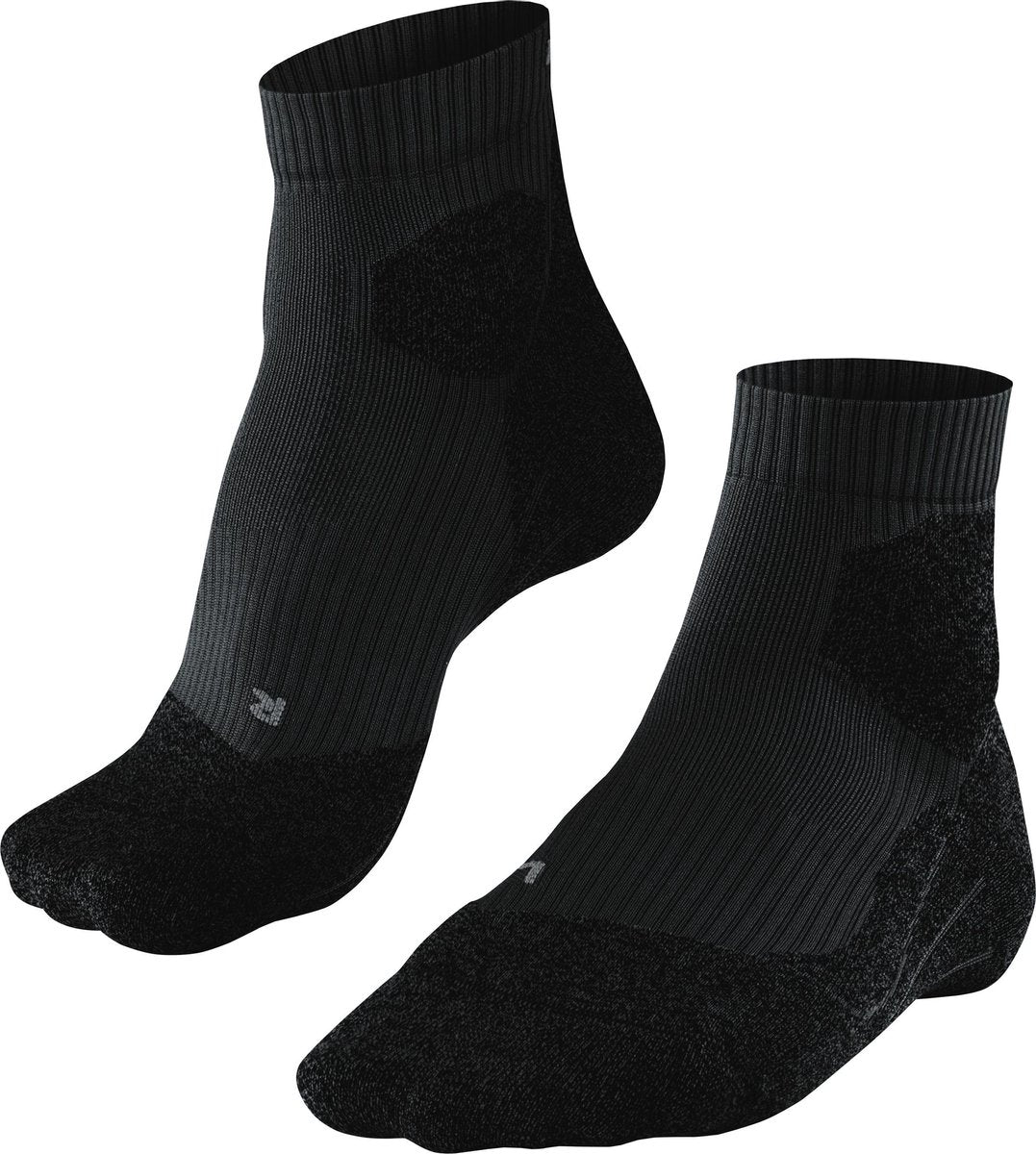 Falke ru chaussettes de trail running anti ampoules, rembourrage léger chaussettes de sport en fil fonctionnel femme noir - taille 37-38