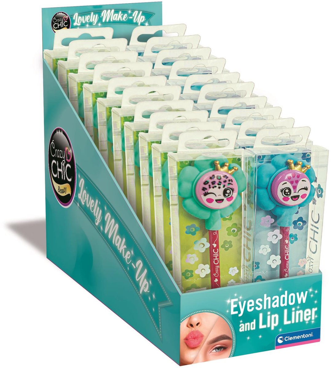 Clementoni Crazy Chic Shadow et Lipiner Bloem - Turquoise Blue