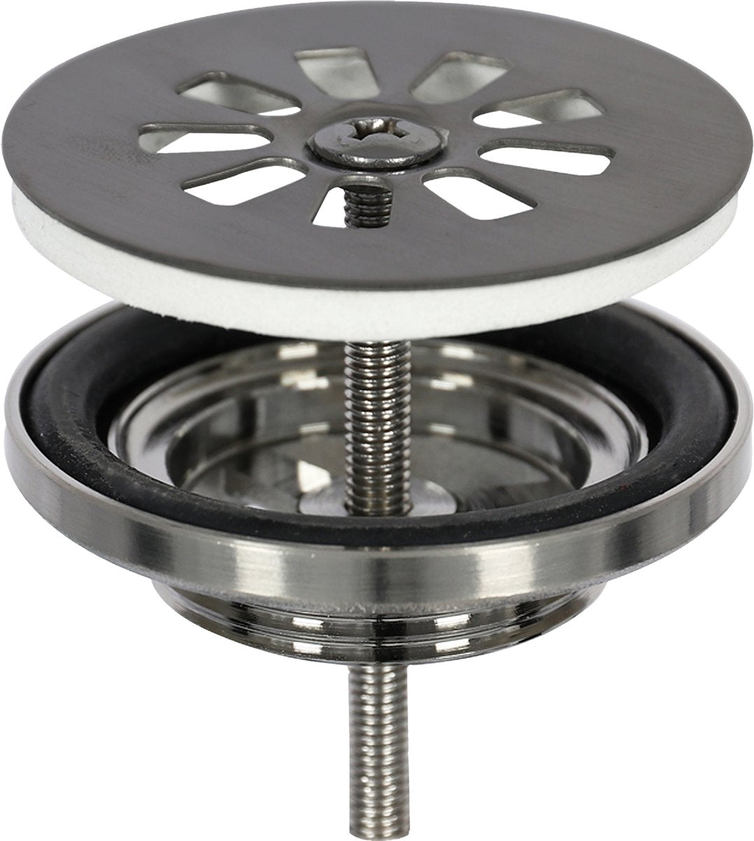 Bouchon de vidange Differnz gun metal - bouchon de vidange pour lavabo - ø 64 mm - vis 6m