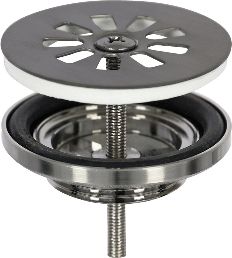 Bouchon de vidange Differnz gun metal - bouchon de vidange pour lavabo - ø 64 mm - vis 6m