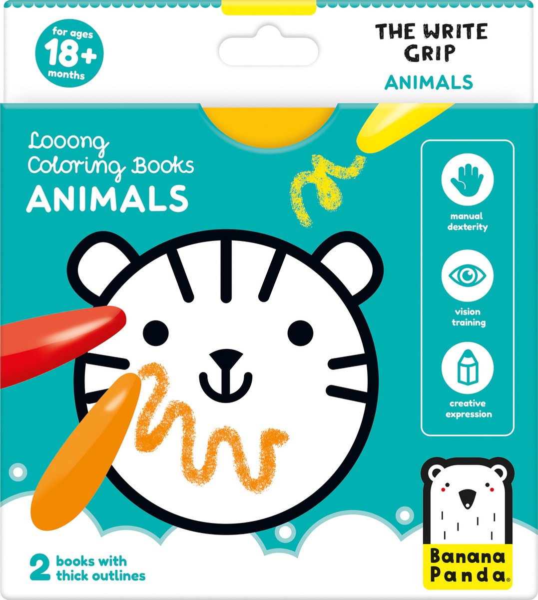 Panda banane - livre de coloriage pour écrire des animaux