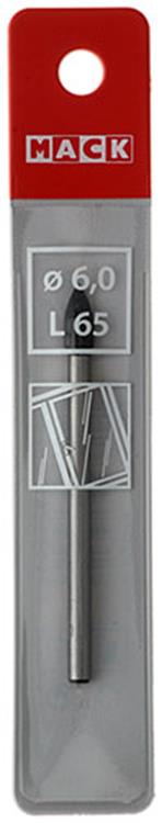 Mack 1018284 - foret pour carreaux de verre ø 6,0 x 65 mm | 5 pièces