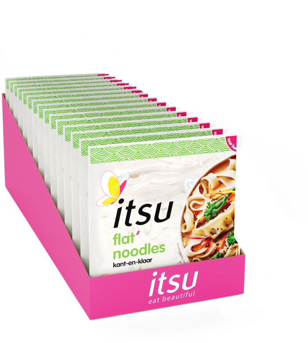 Nouilles plates Itsu prêtes à l'emploi 15 x 150 grammes