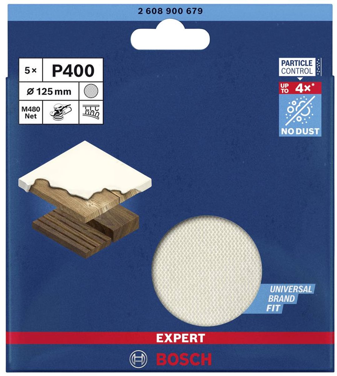 Bosch 5x filet de ponçage expert m480 pour ponceuse orbitale 125 mm g 40...