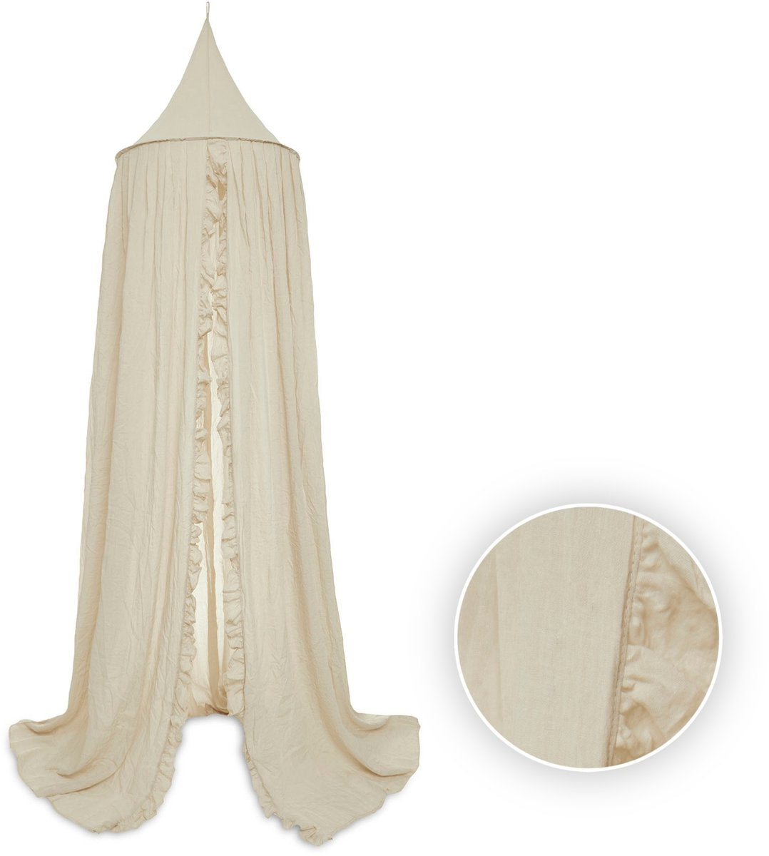 Jollein moustiquaire vintage 245cm volant nougat