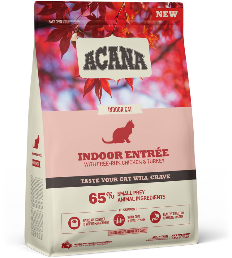 Acana indoor entrée series - nourriture sèche pour chats - poulet - indi-dinde - hareng