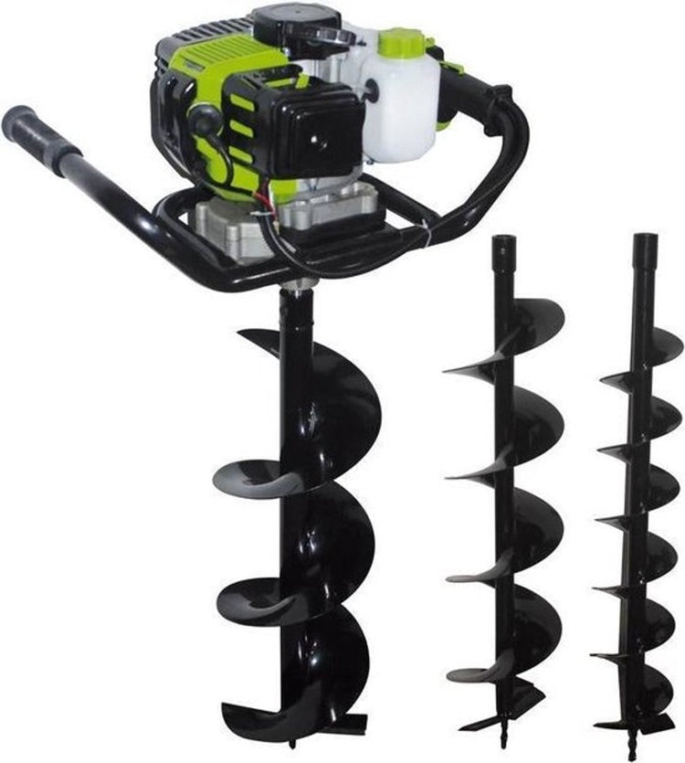 Tarière à essence à fermeture éclair zi-elb70 | 70 cm | 1,65 kW | 3000 1 min| dont 3 forets (100 150 200 mm)
