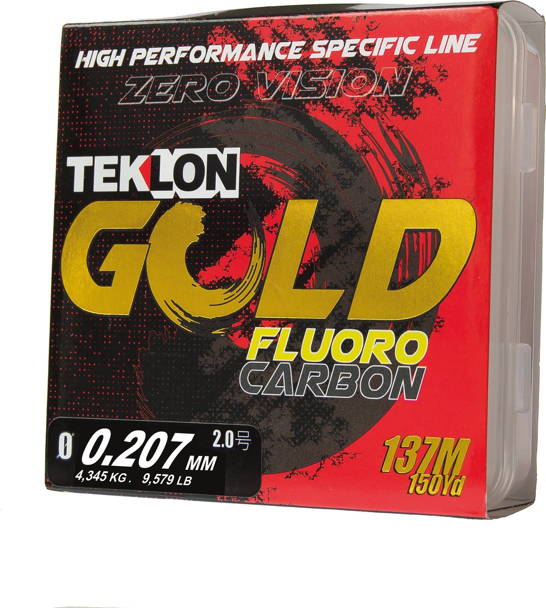 Teklon gold fluorocarbon - ligne de pêche invisible premium avec technologie japonaise Zero Vision 0,207 mm 137 m