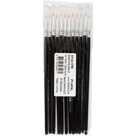 Pinceaux Creativ company gold line, taille 1, l: 17 cm, l: 1,5 mm, ronds, 12 pièces 1 boîte