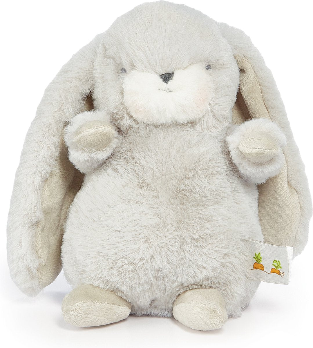 Bunnies by the bay grignoter lapin - peluche - détails brodés - s - 20 cm - gris
