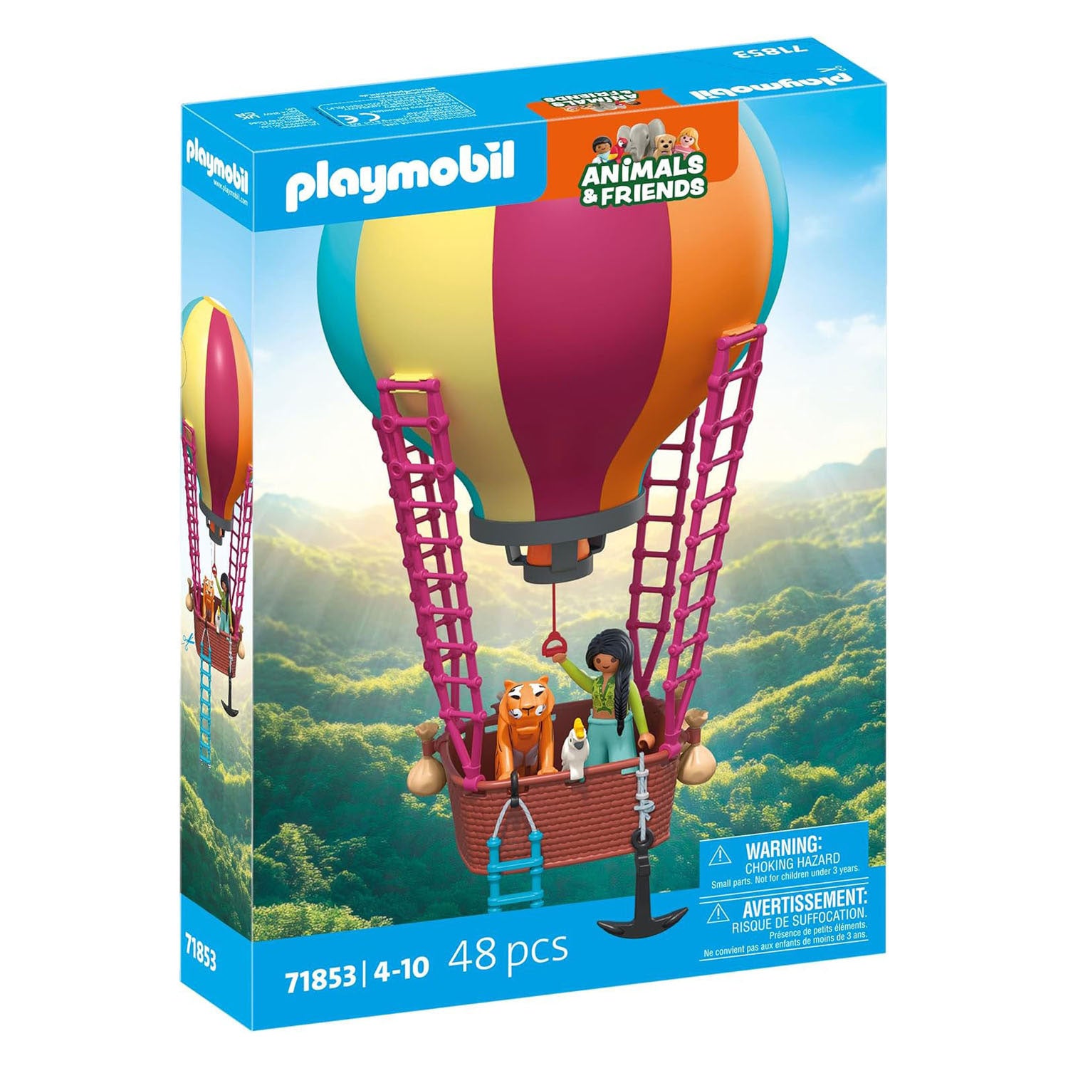 Playmobil animaux amis vol en montgolfière - 71854