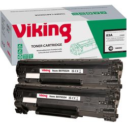Cartouche de toner viking compatible hp cf283ad noir 2 pièces