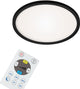Briloner - Plafonnier LED - Plafonnier à intensité variable - avec rétroéclairage - incl. télécommande - 18 watts - 2400 lumens - blanc-noir