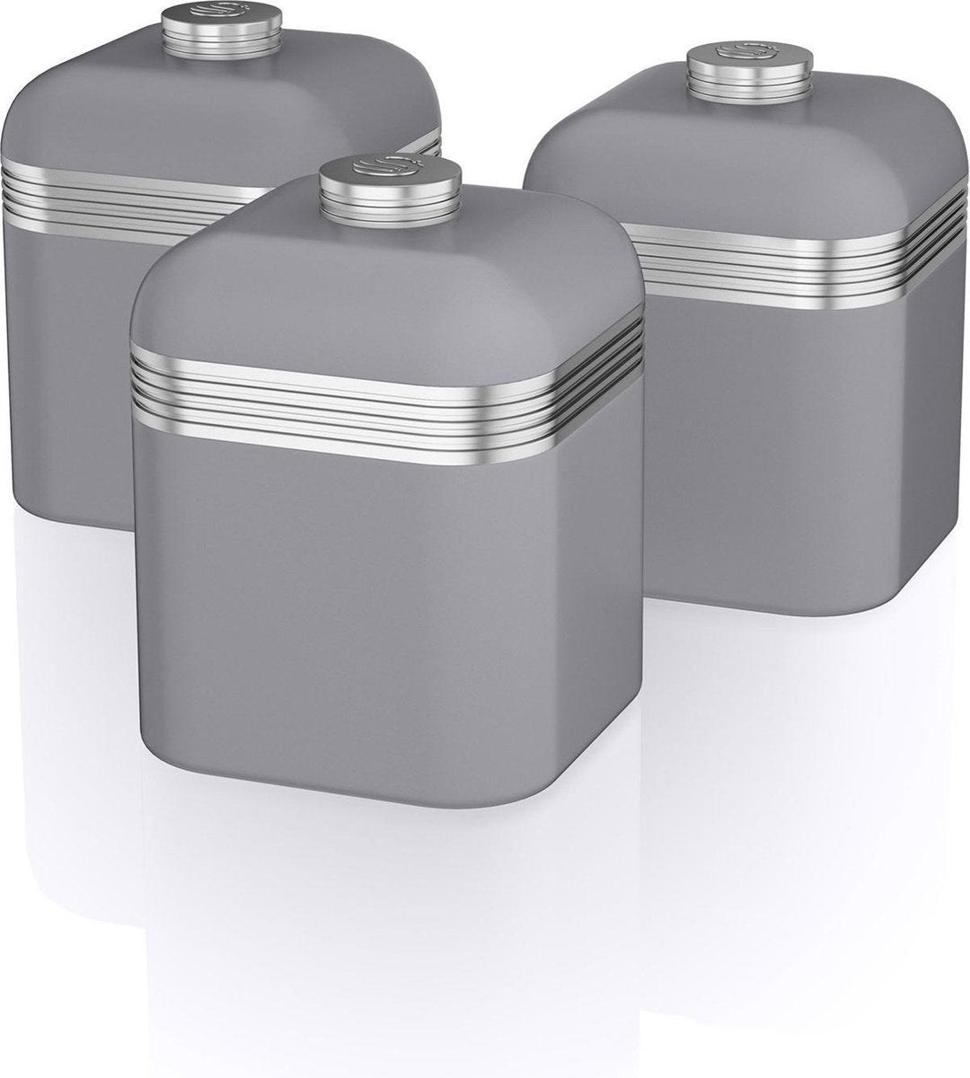 Swan - boîtes de conservation - lot de 3 - gris