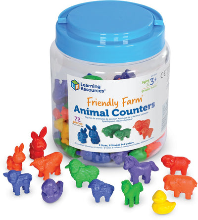 Compteurs d'animaux Learning Resources Friendly Farm® (ensemble de 72) - 1+