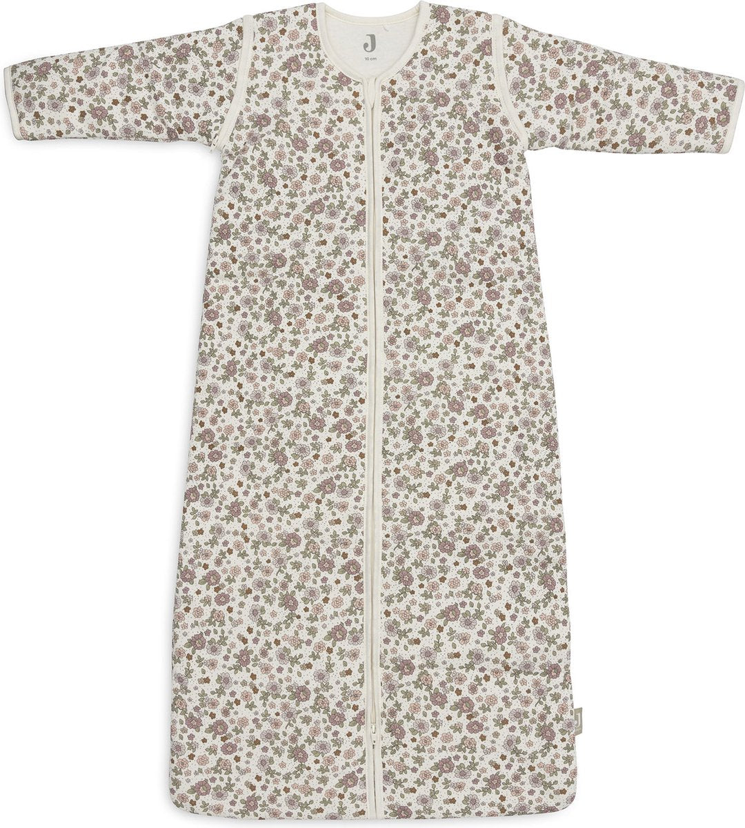 Jollein gigoteuse hiver avec manche zippée 70cm fleurs rétro - gigoteuse d'hiver